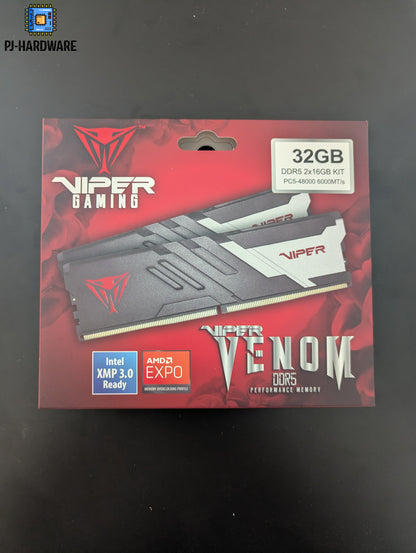 Patriot Viper VENOM UDIMM 32GB Kit, DDR5-6000, CL30-40-40-76